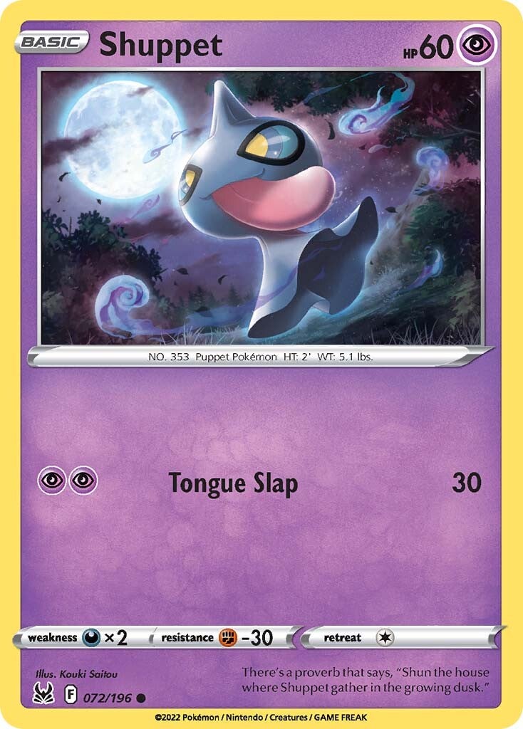 Shuppet (072/196) [Sword & Shield: Lost Origin] | Card Merchant Takapuna