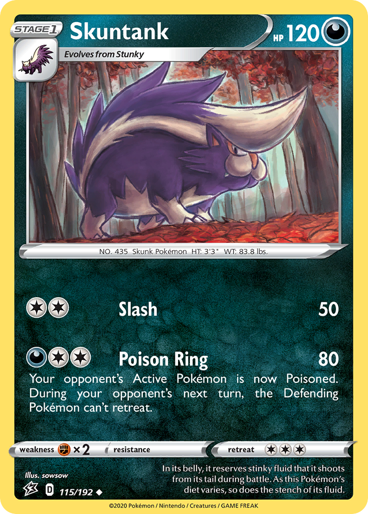 Skuntank (115/192) [Sword & Shield: Rebel Clash] | Card Merchant Takapuna