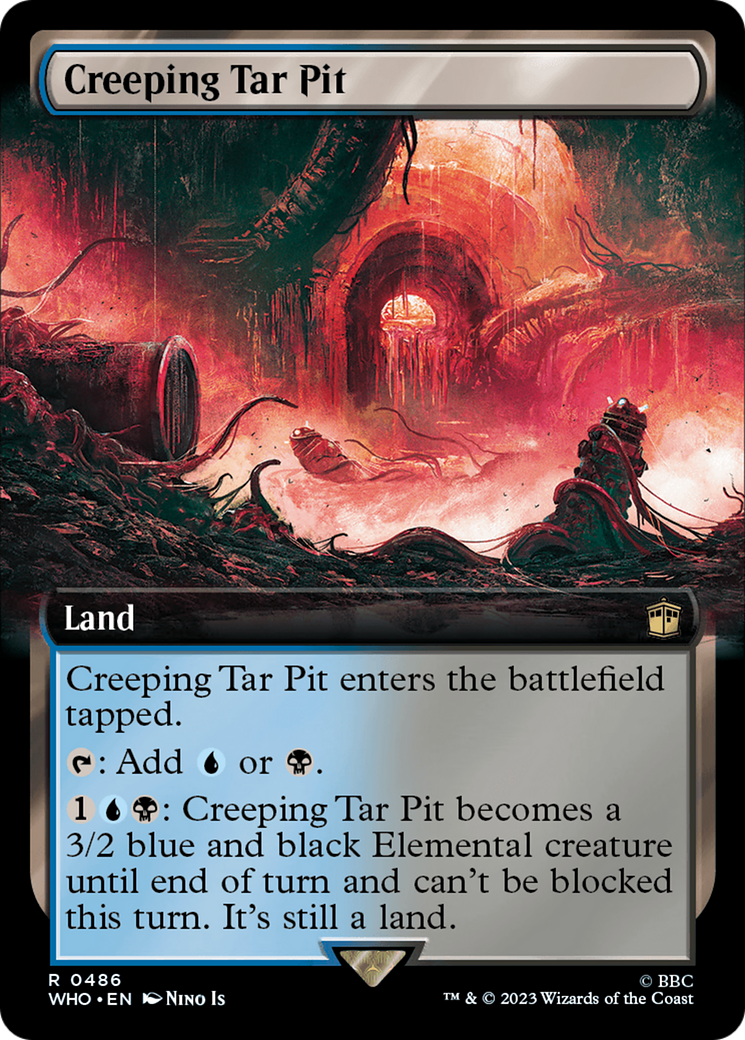 Creeping Tar Pit (Extended Art) [Doctor Who] | Card Merchant Takapuna