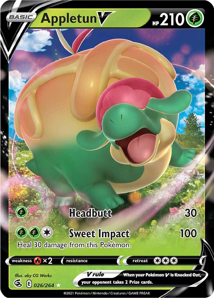 Appletun V (026/264) [Sword & Shield: Fusion Strike] | Card Merchant Takapuna