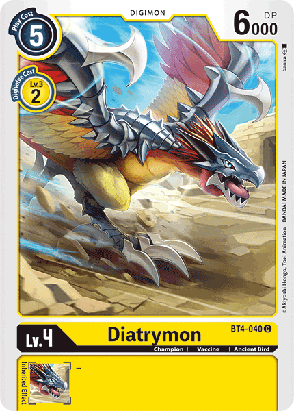 Diatrymon [BT4-040] [Great Legend] | Card Merchant Takapuna