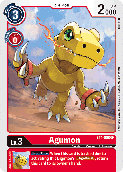 Agumon [BT4-008] [Great Legend] | Card Merchant Takapuna