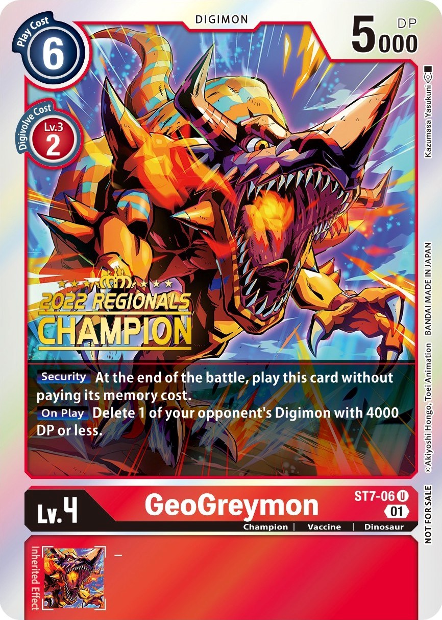 GeoGreymon [ST7-06] (2022 Championship Offline Regional) (Online Champion) [Starter Deck: Gallantmon Promos] | Card Merchant Takapuna