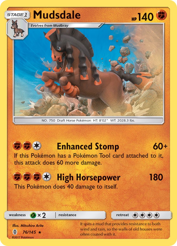 Mudsdale (76/145) (Prerelease Kit Exclusive) (Theme Deck Exclusive) [Sun & Moon: Guardians Rising] | Card Merchant Takapuna