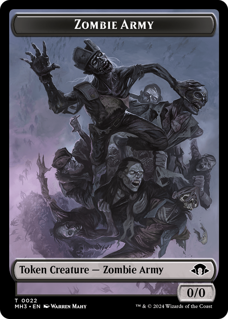 Zombie Army // Energy Reserve Double-Sided Token [Modern Horizons 3 Tokens] | Card Merchant Takapuna