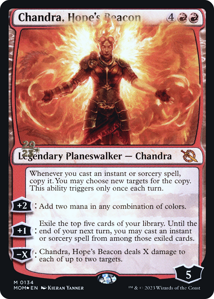 Chandra, Hope's Beacon [March of the Machine Prerelease Promos] | Card Merchant Takapuna