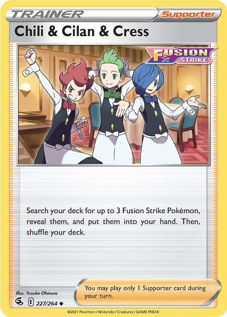 Chili & Cilan & Cress (227/264) [Sword & Shield: Fusion Strike] | Card Merchant Takapuna