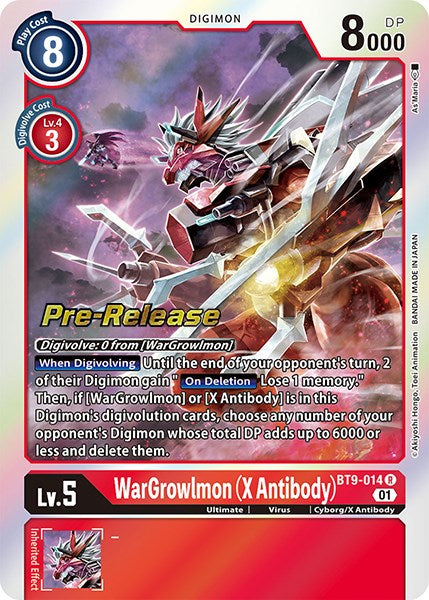 WarGrowlmon (X Antibody) [BT9-014] [X Record Pre-Release Promos] | Card Merchant Takapuna