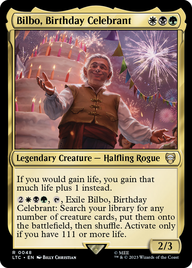 Bilbo, Birthday Celebrant [The Lord of the Rings: Tales of Middle-Earth Commander] | Card Merchant Takapuna