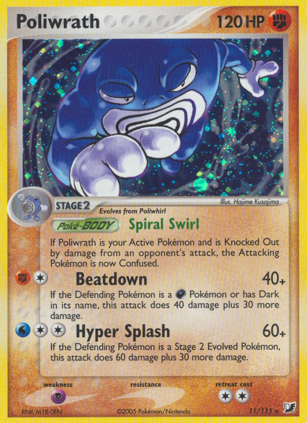 Poliwrath (11/115) [EX: Unseen Forces] | Card Merchant Takapuna