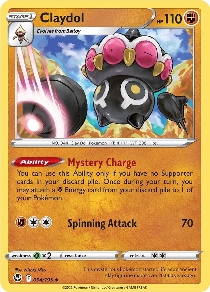 Claydol (094/195) [Sword & Shield: Silver Tempest] | Card Merchant Takapuna