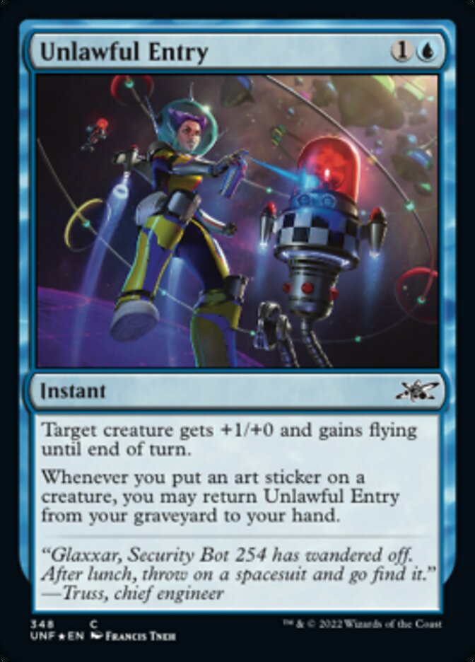 Unlawful Entry (Galaxy Foil) [Unfinity] | Card Merchant Takapuna