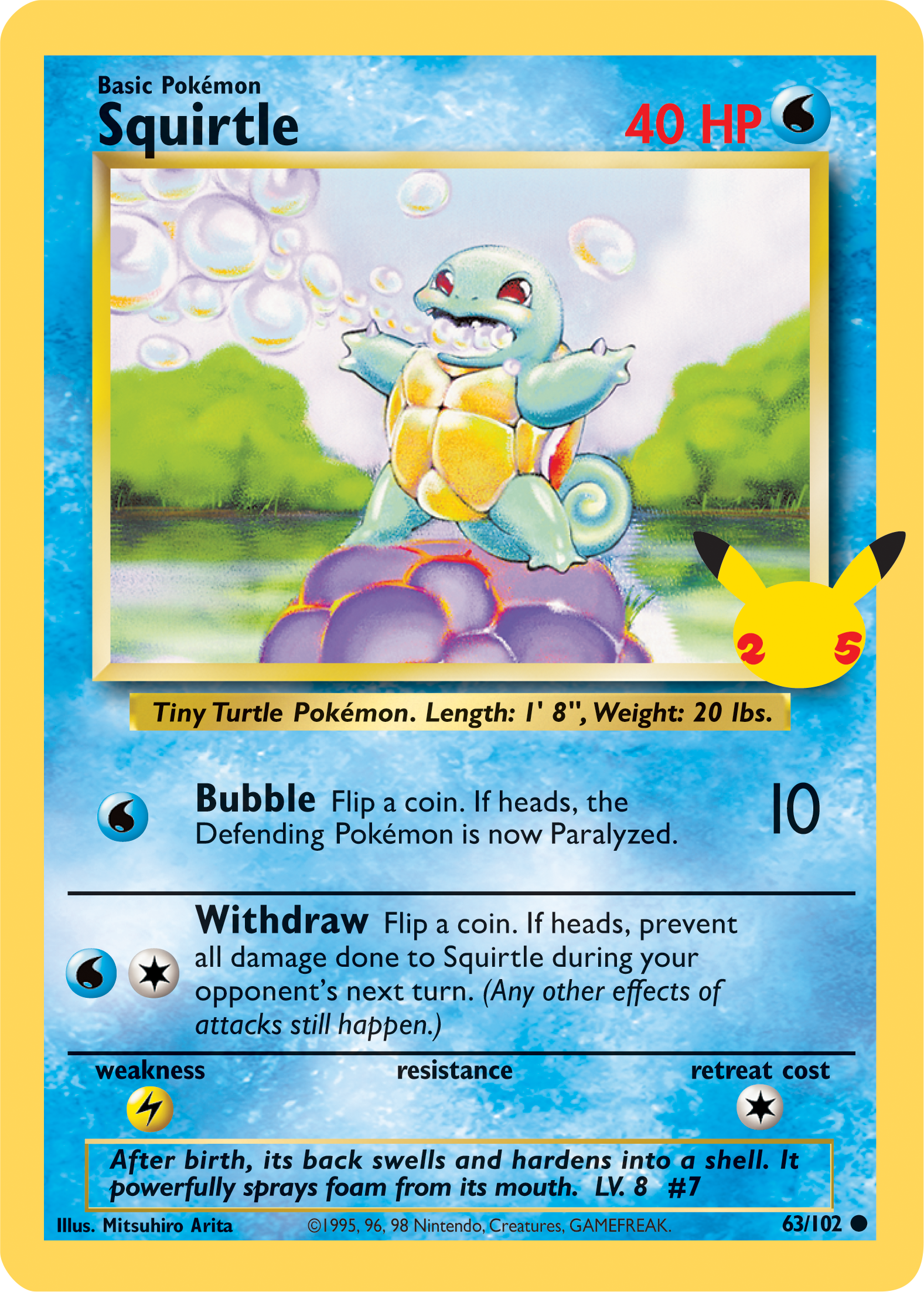 Squirtle (63/102) (Jumbo Card) [First Partner Pack] | Card Merchant Takapuna