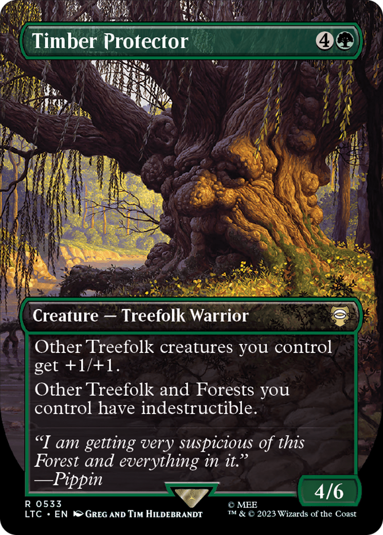 Timber Protector (Borderless) [The Lord of the Rings: Tales of Middle-Earth Commander] | Card Merchant Takapuna