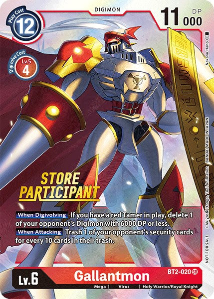 Gallantmon [BT2-020] (Store Participant) [Release Special Booster Promos] | Card Merchant Takapuna