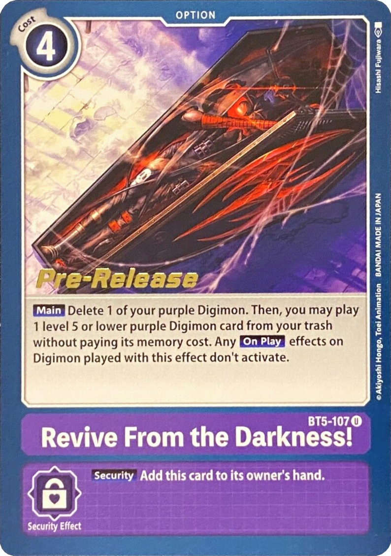 Revive From the Darkness! [BT5-107] [Battle of Omni Pre-Release Promos] | Card Merchant Takapuna