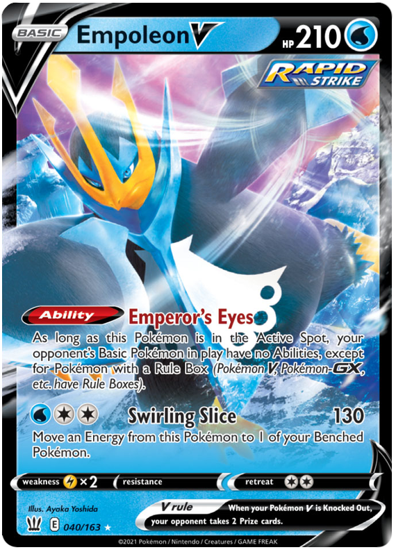 Empoleon V (040/163) [Sword & Shield: Battle Styles] | Card Merchant Takapuna