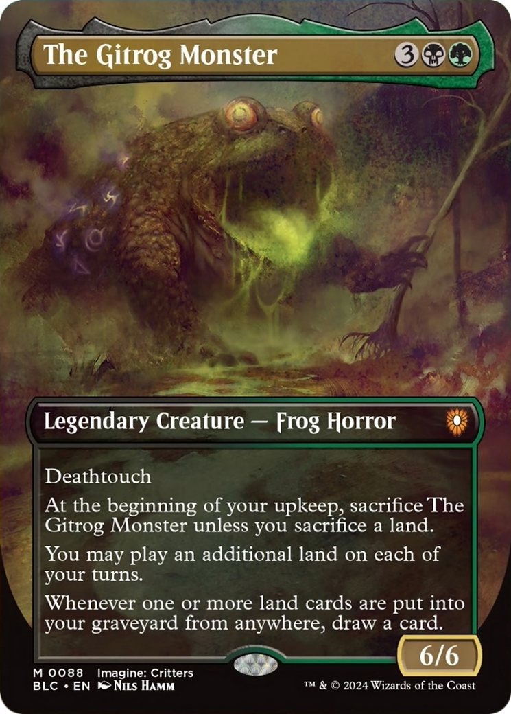 The Gitrog Monster (Borderless) [Bloomburrow Commander] | Card Merchant Takapuna