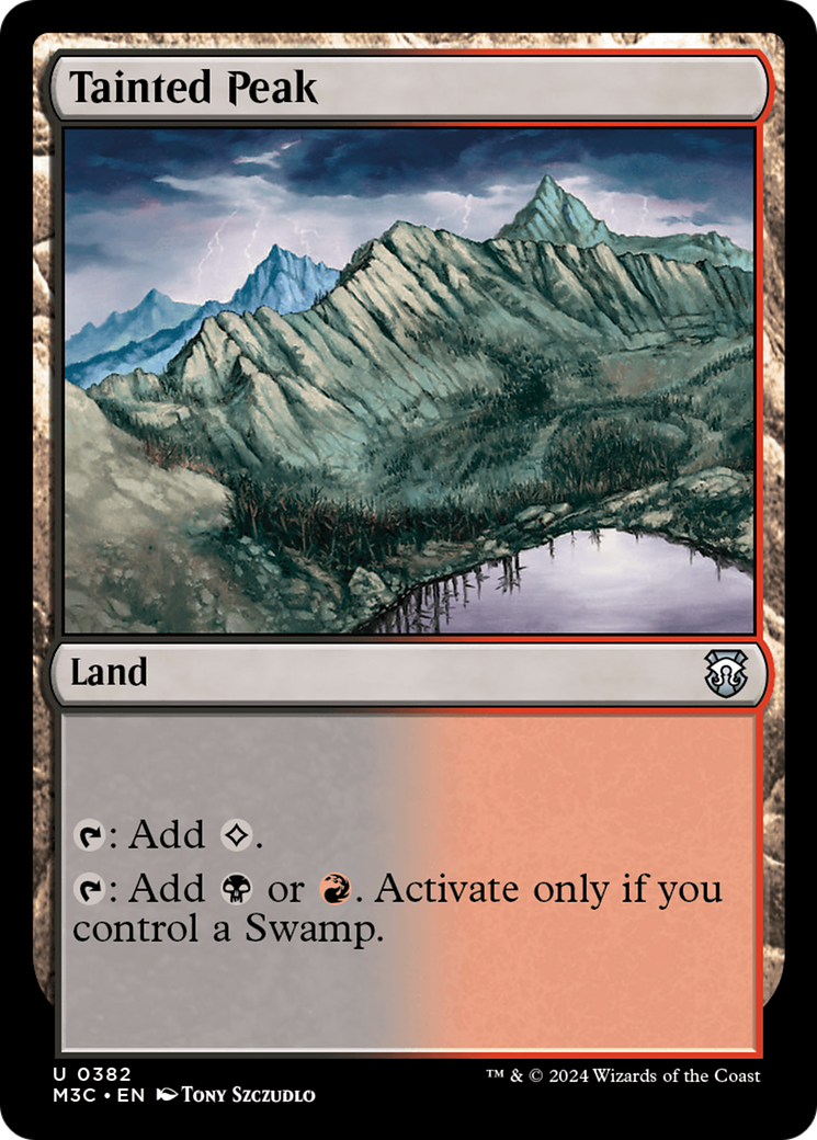 Tainted Peak (Ripple Foil) [Modern Horizons 3 Commander] | Card Merchant Takapuna