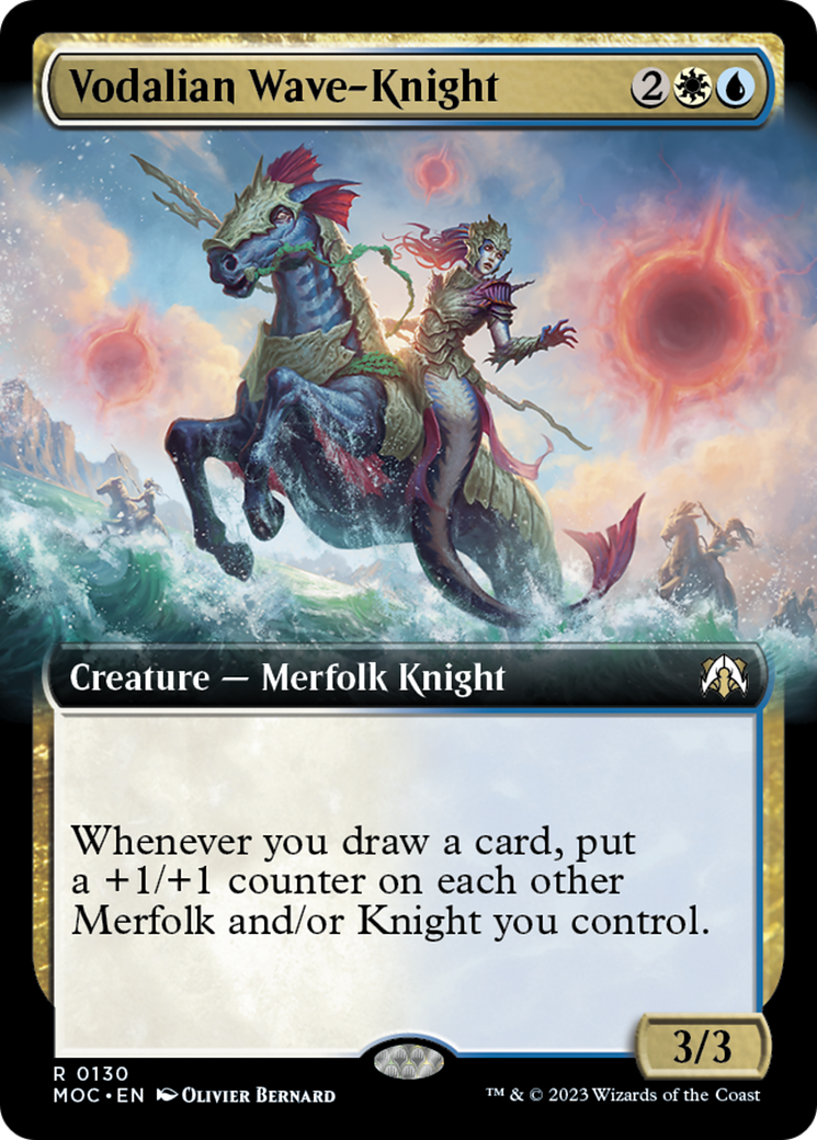 Vodalian Wave-Knight (Extended Art) [March of the Machine Commander] | Card Merchant Takapuna