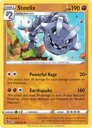 Steelix (139/264) (Theme Deck Exclusive) [Sword & Shield: Fusion Strike] | Card Merchant Takapuna