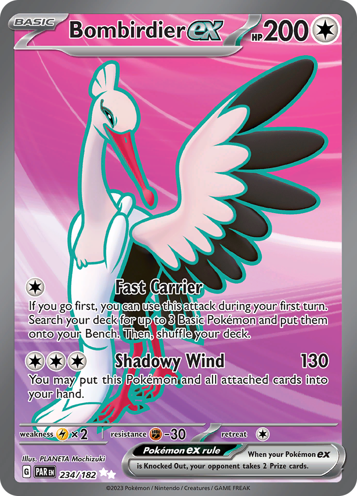 Bombirdier ex (234/182) [Scarlet & Violet: Paradox Rift] | Card Merchant Takapuna