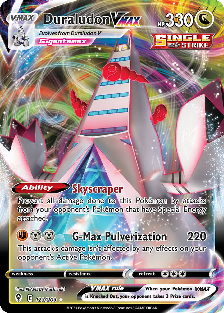 Duraludon VMAX (123/203) (Jumbo Card) [Sword & Shield: Evolving Skies] | Card Merchant Takapuna