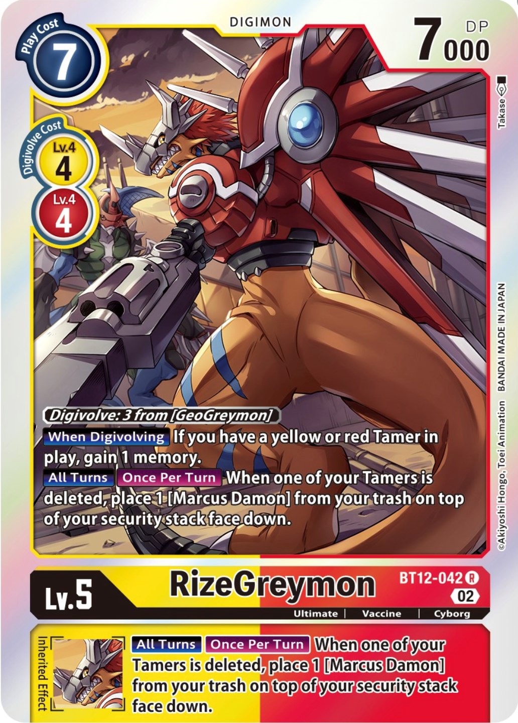 RizeGreymon [BT12-042] [Across Time] | Card Merchant Takapuna