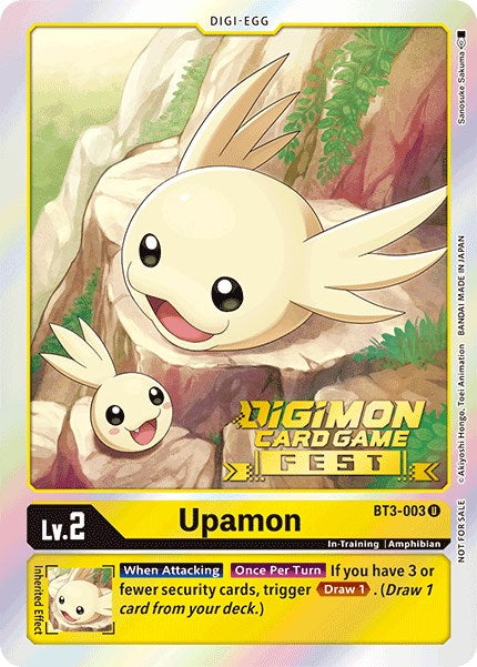 Upamon [BT3-003] (Digimon Card Game Fest 2022) [Release Special Booster Promos] | Card Merchant Takapuna