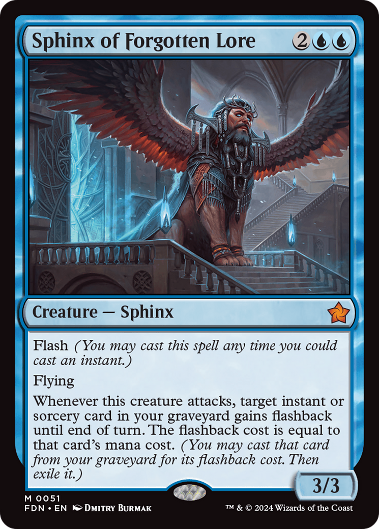 Sphinx of Forgotten Lore [Foundations] | Card Merchant Takapuna