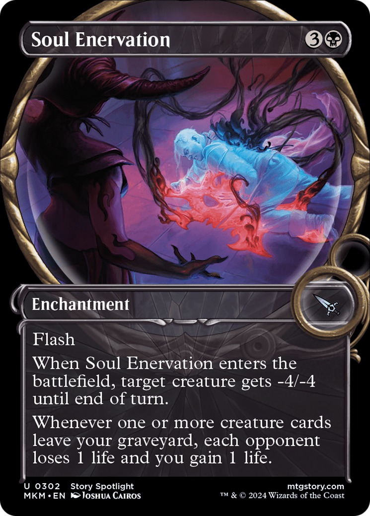 Soul Enervation (Showcase) [Murders at Karlov Manor] | Card Merchant Takapuna