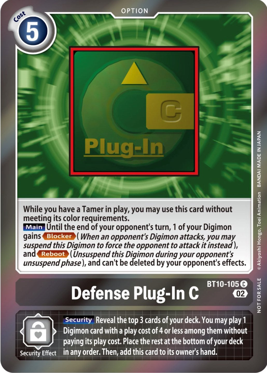 Defense Plug-In C [BT10-105] (Event Pack 4) [Xros Encounter Promos] | Card Merchant Takapuna