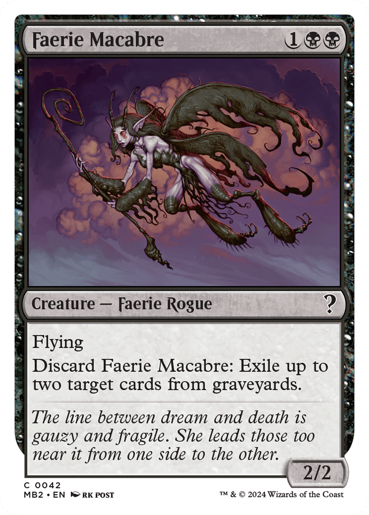 Faerie Macabre (White Border) [Mystery Booster 2] | Card Merchant Takapuna