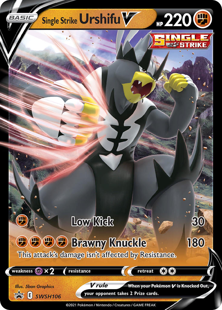 Single Strike Urshifu V (SWSH106) (Jumbo Card) [Sword & Shield: Black Star Promos] | Card Merchant Takapuna