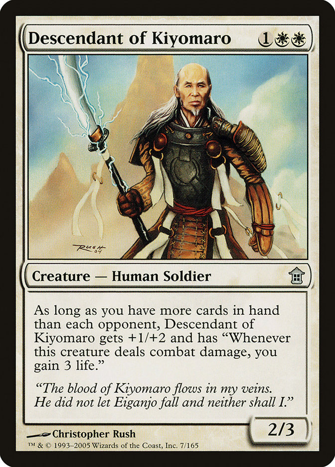 Descendant of Kiyomaro [Saviors of Kamigawa] | Card Merchant Takapuna