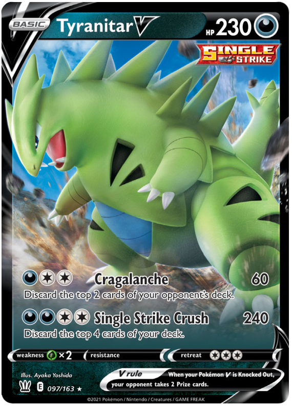 Tyranitar V (097/163) [Sword & Shield: Battle Styles] | Card Merchant Takapuna