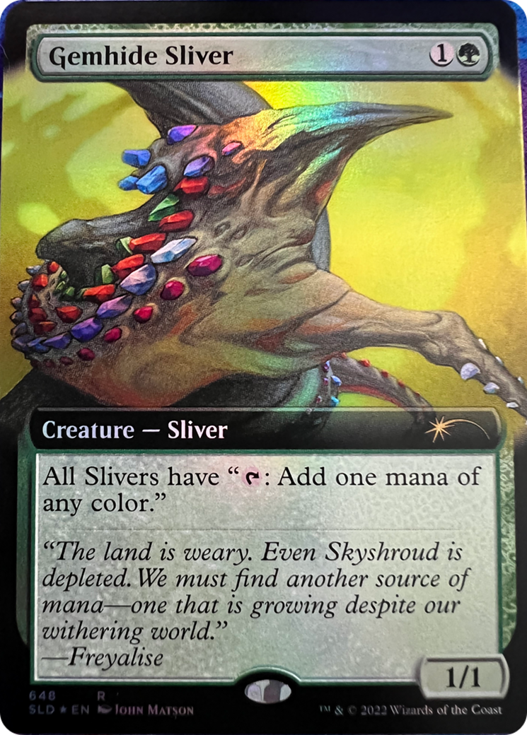 Gemhide Sliver (Extended Art) [Secret Lair Drop Series] | Card Merchant Takapuna