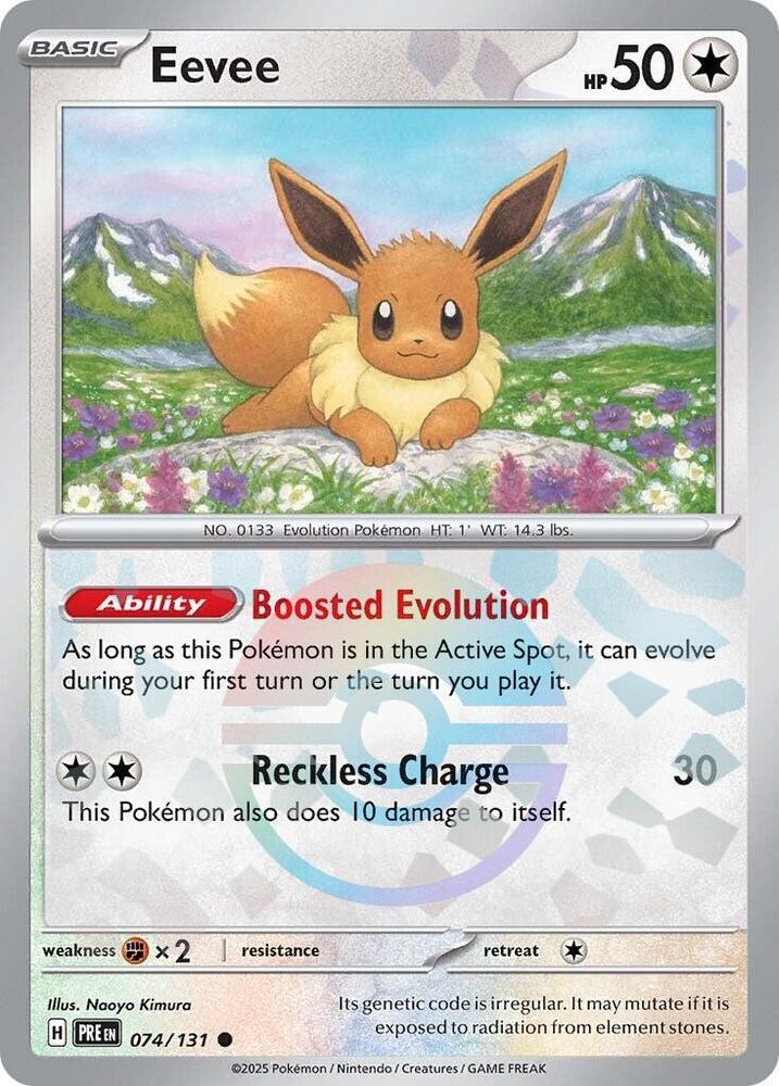 Eevee (074/131) (Poke Ball Pattern) [Scarlet & Violet: Prismatic Evolutions] | Card Merchant Takapuna