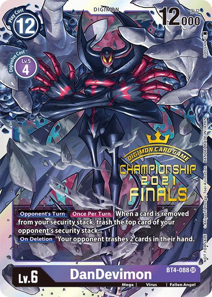 DanDevimon [BT4-088] (2021 Championship Finals Event Pack Alt-Art Gold Stamp Set) [Great Legend Promos] | Card Merchant Takapuna