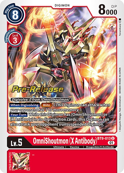 OmniShoutmon (X Antibody) [BT9-013] [X Record Pre-Release Promos] | Card Merchant Takapuna