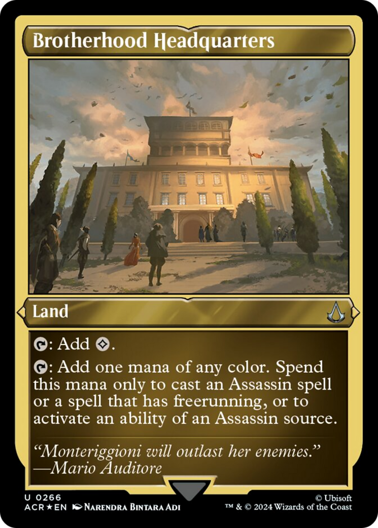 Brotherhood Headquarters (Foil Etched) [Assassin's Creed] | Card Merchant Takapuna