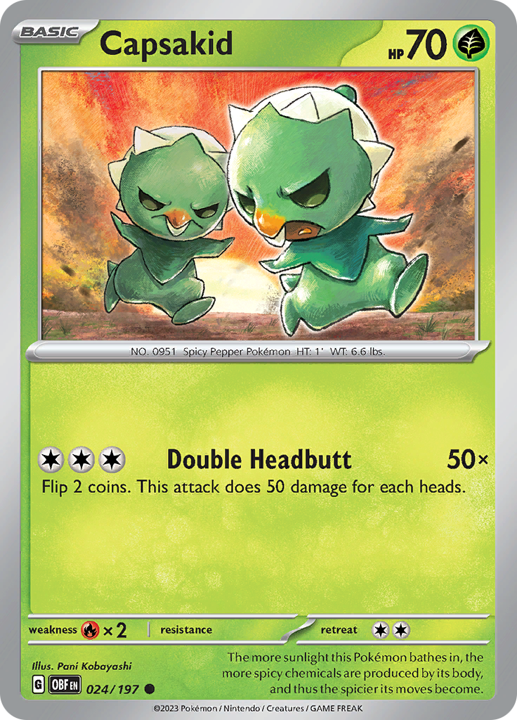 Capsakid (024/197) [Scarlet & Violet: Obsidian Flames] | Card Merchant Takapuna