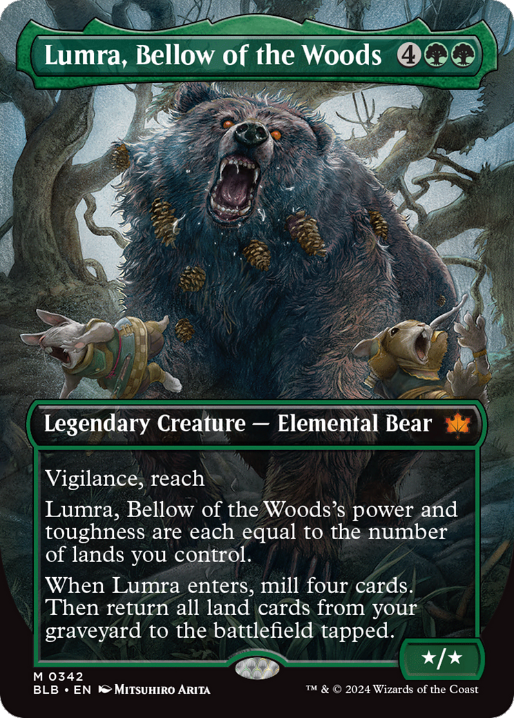 Lumra, Bellow of the Woods (Borderless) (0342) [Bloomburrow] | Card Merchant Takapuna