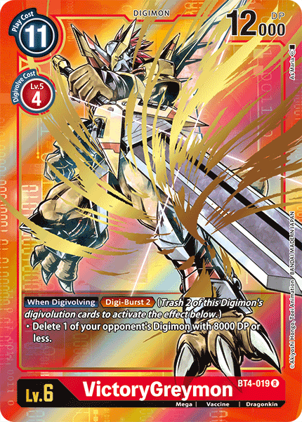 VictoryGreymon [BT4-019] (Alternate Art) [Great Legend] | Card Merchant Takapuna