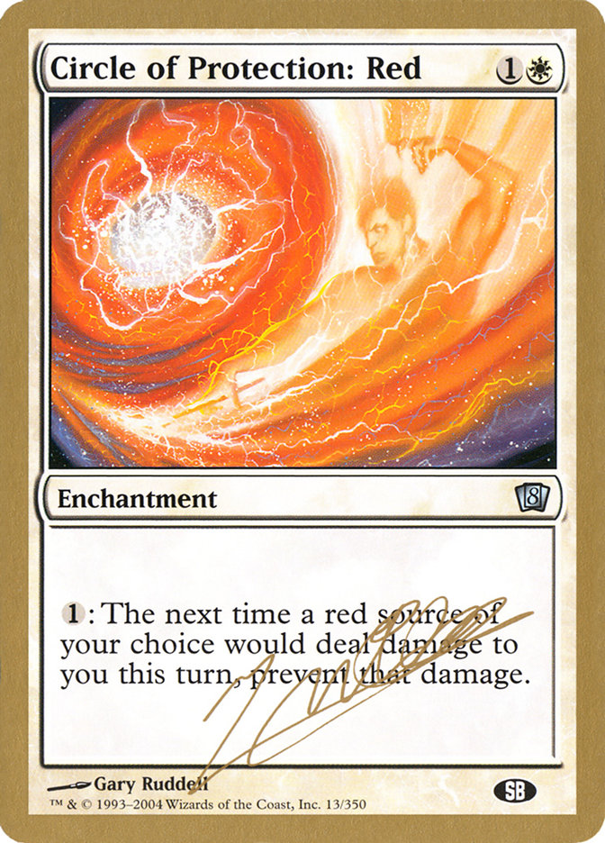 Circle of Protection: Red (Julien Nuijten) (SB) [World Championship Decks 2004] | Card Merchant Takapuna