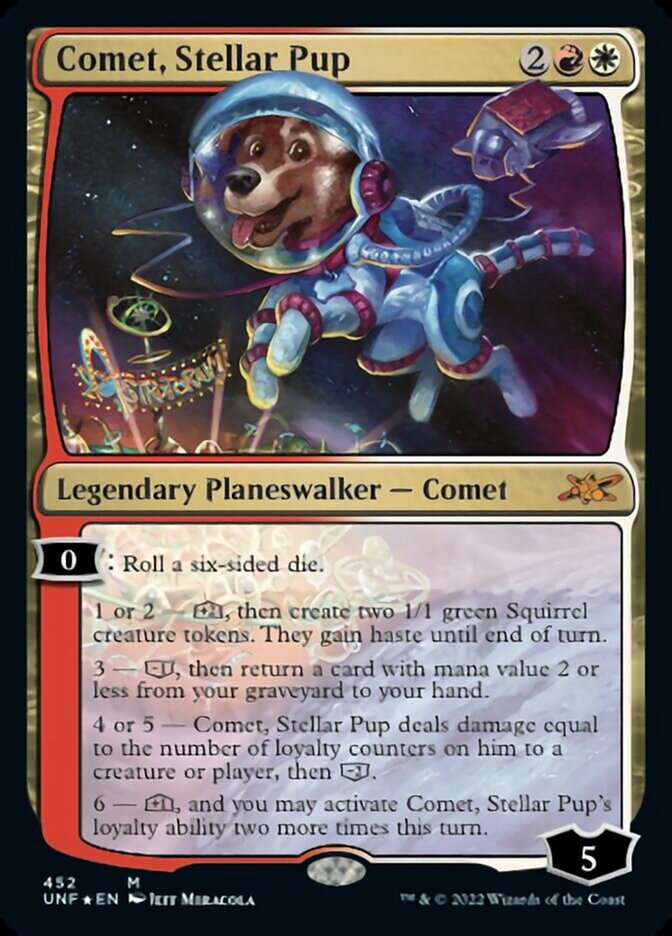 Comet, Stellar Pup (Galaxy Foil) [Unfinity] | Card Merchant Takapuna