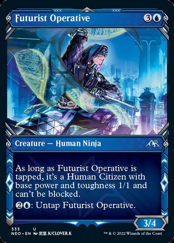 Futurist Operative (Showcase Ninja) [Kamigawa: Neon Dynasty] | Card Merchant Takapuna