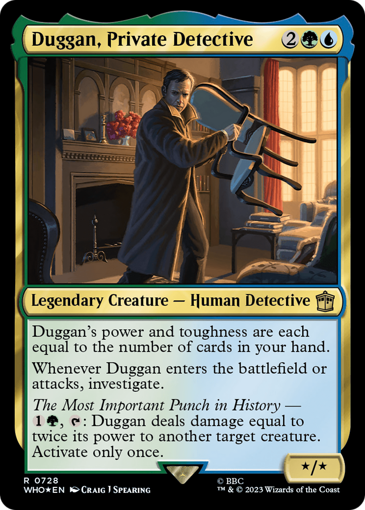 Duggan, Private Detective (Surge Foil) [Doctor Who] | Card Merchant Takapuna