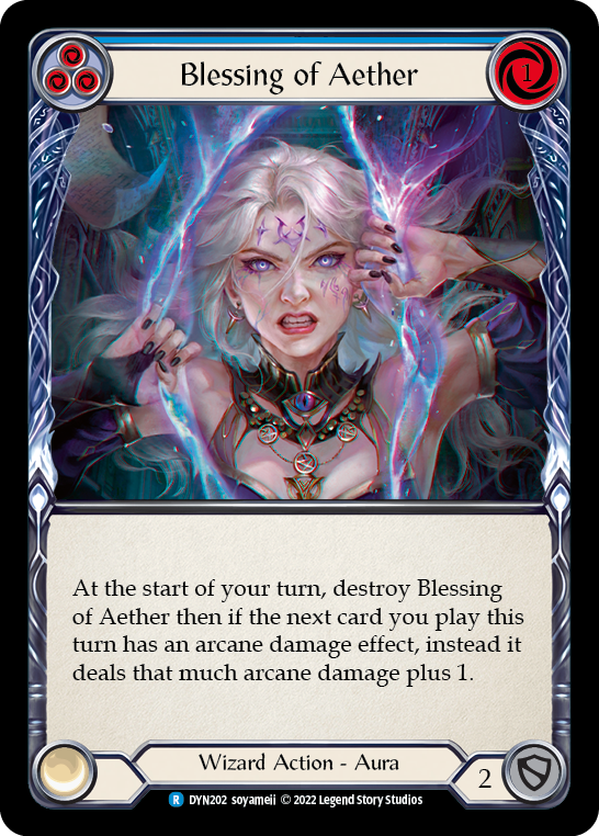 Blessing of Aether (Blue) [DYN202] (Dynasty) | Card Merchant Takapuna