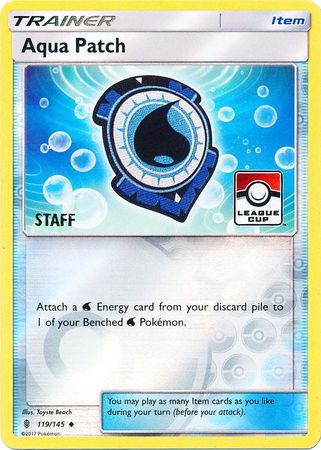 Aqua Patch (119/145) (League Promo Staff) [Sun & Moon: Guardians Rising] | Card Merchant Takapuna